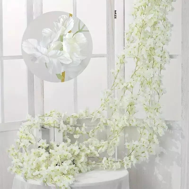 Corrente De Cerejeira Artificial 180cm/135 Flores Decoração Decorativa Artificial Trepadeira