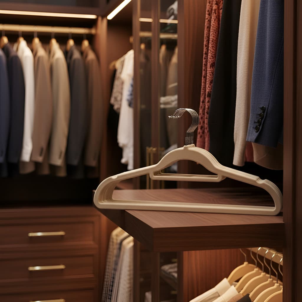 10 Cabides De Veludo Slim Premium Ultra Fino Não Escorrega