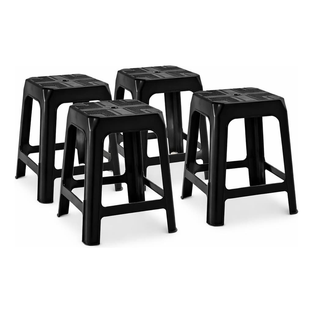 Banqueta De Plástico Reforçada   Resistente Leve E Prática