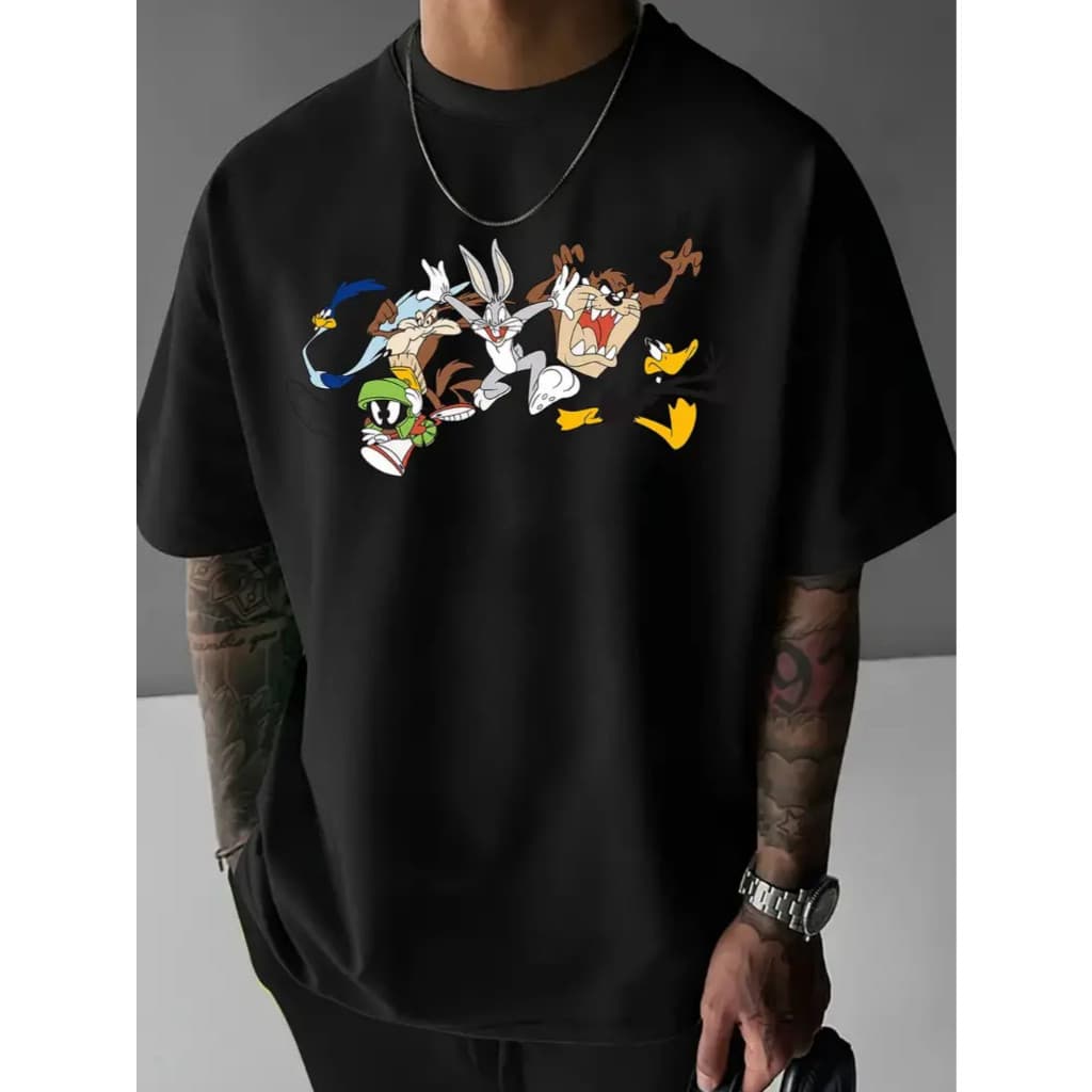 Camiseta Masculina Unissex Estampa Desenhos Animados 100% Algodão
