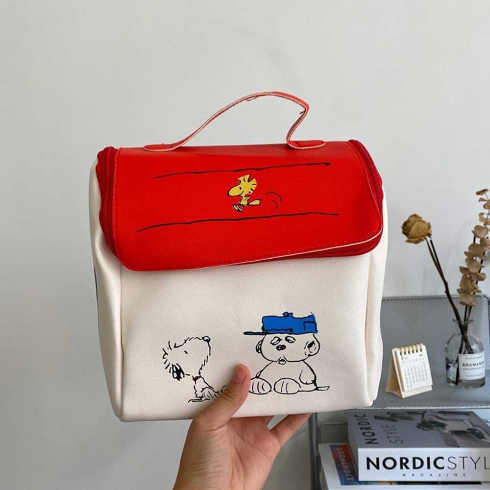 Bolsa cosmética portátil Snoopy Cartoon House BLQX JTQ1
