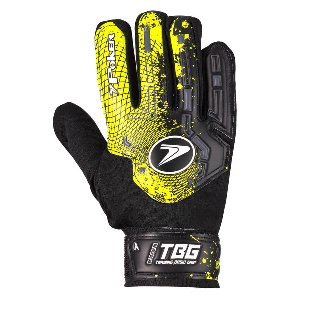 Luva de Goleiro Poker Campo Training Basic Adulto Amarelo e Preto - Masculino