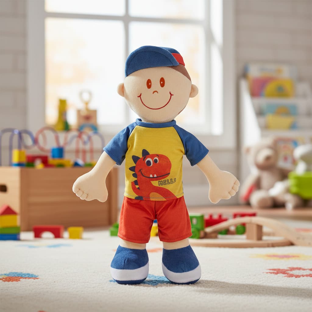 Boneco De Pelúcia 44cm  Anti-alérgio