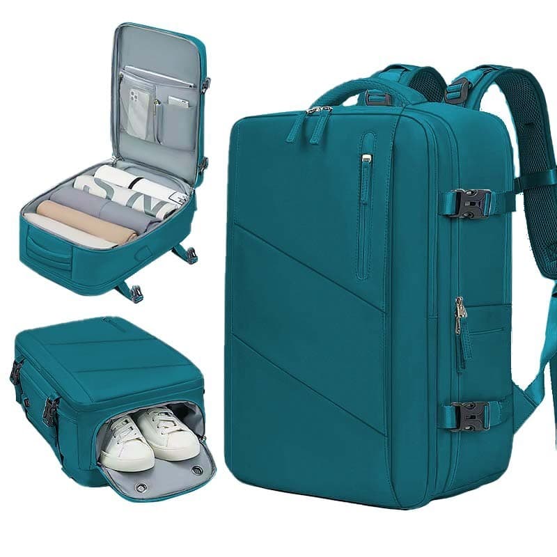 Mochila Viagem Casual Executiva Unissex, Grande Capacidade Divisão Seco/Úmido Pack Outdoor