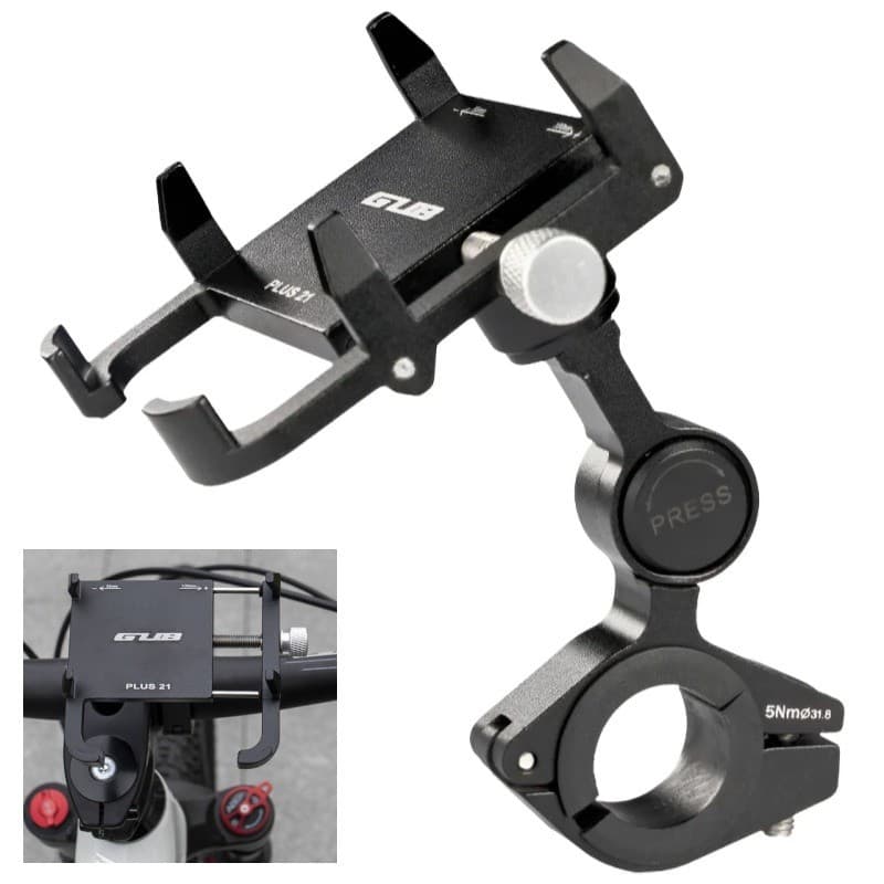 Suporte de Celular GUB PLUS 21 | Bicicleta, Moto e Patinete Elétrico, Moto