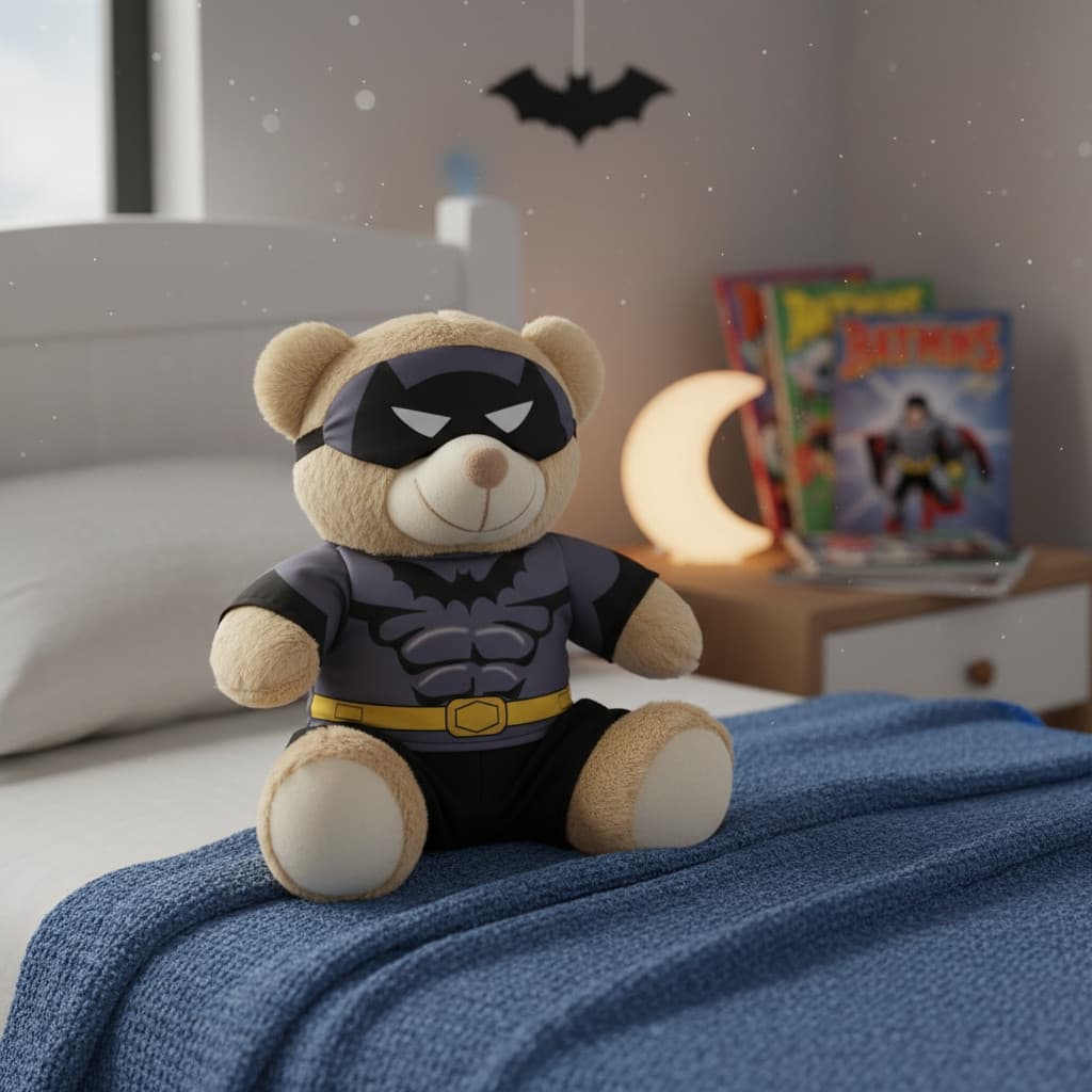 Urso De Pelúcia Herói 20, 25, 30 e 45cm  Brinquedo Fofo Para dia das Crianças