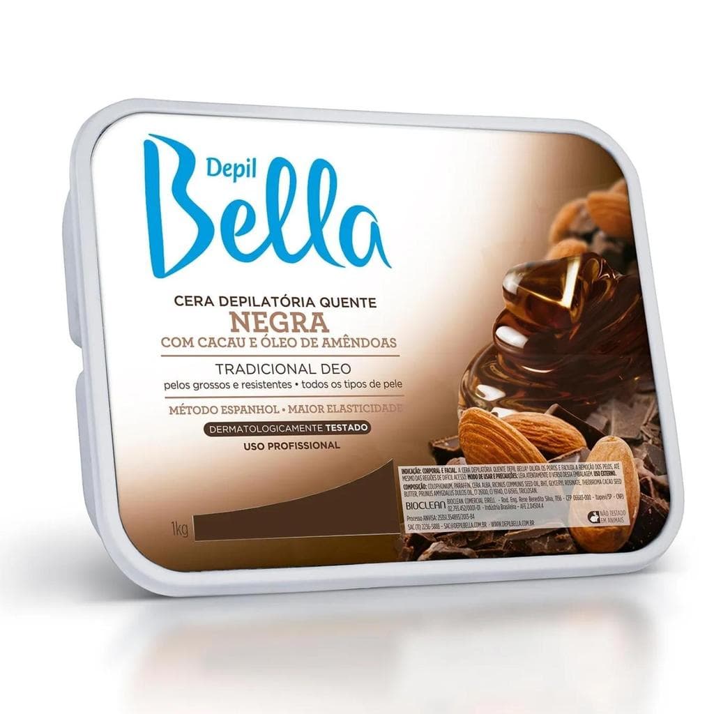 Cera Negra Depilatória em Barra Depil Bella Tradicional 1kg