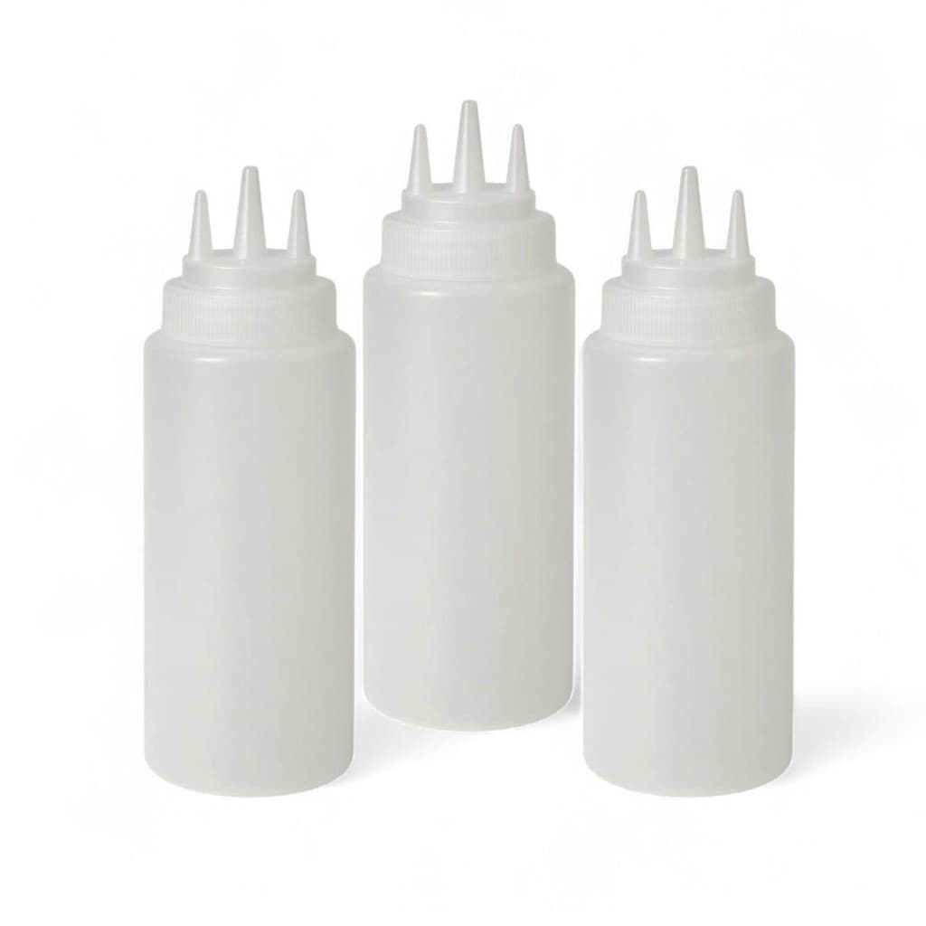 Kit 3 Bisnaga Molho 450ml Multiuso Profissional Com 3 Bicos