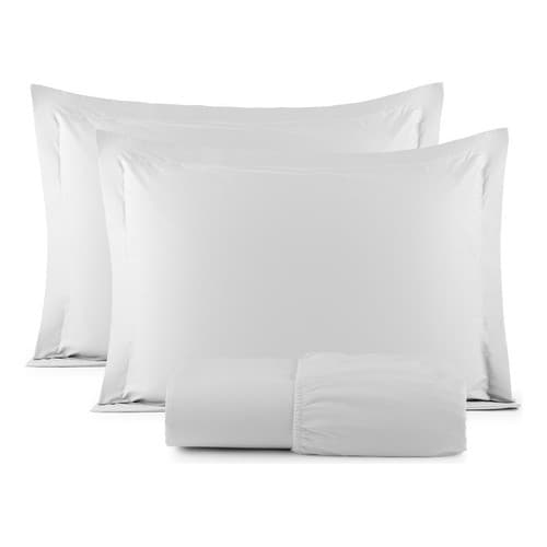 Conjunto Lençol Cama Box Queen Size 3 Peças Percal 600 Fios