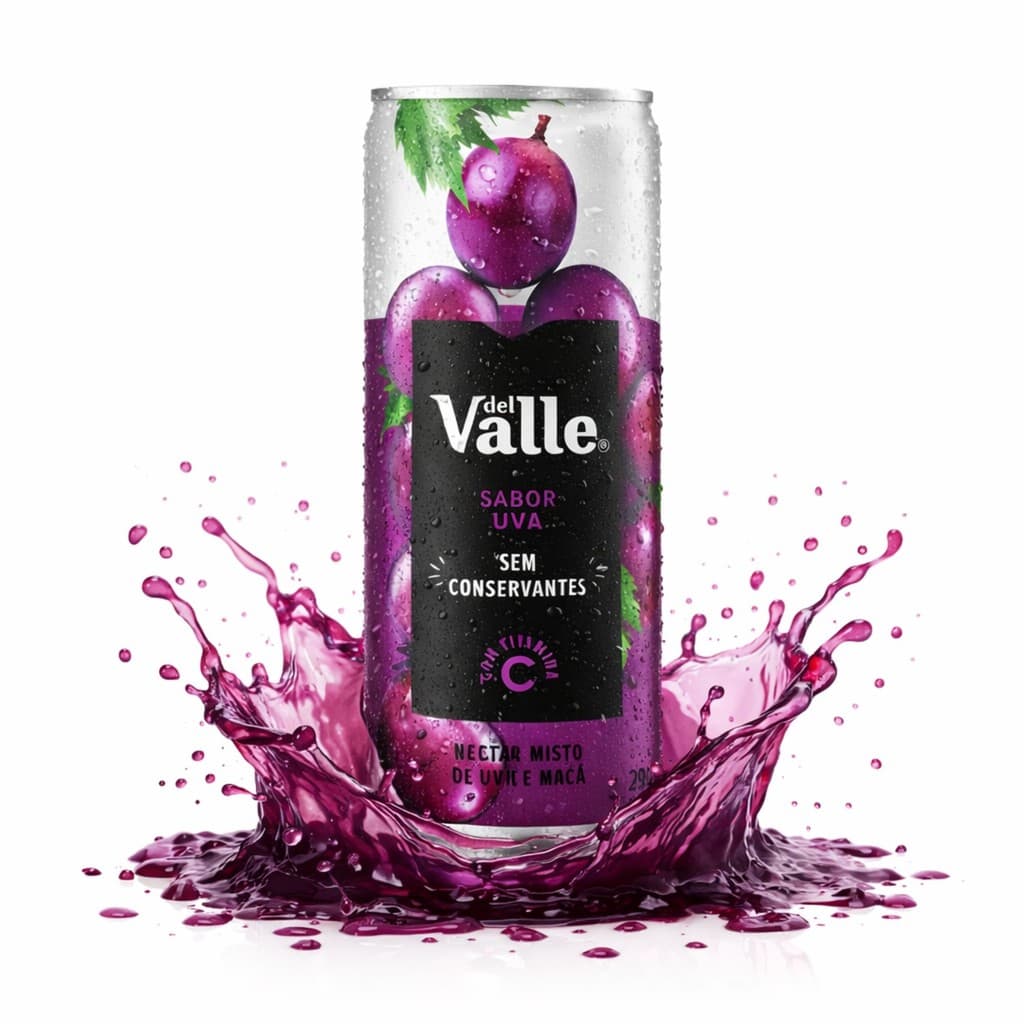 Kit 5 Néctar de Uva DEL VALLE Tradicional Lata 290ml