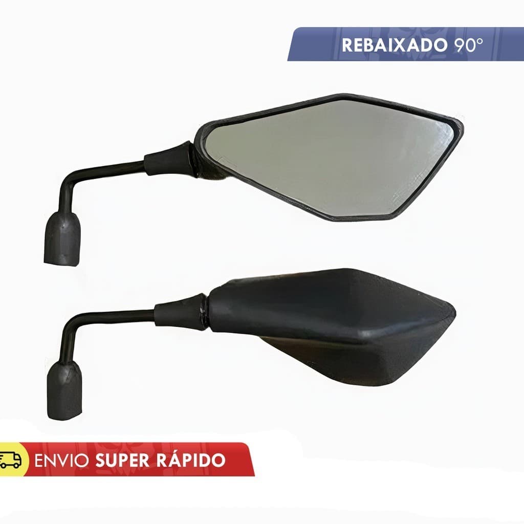 Retrovisor Espelho Mini Z400 Haste 90º Rebaixado