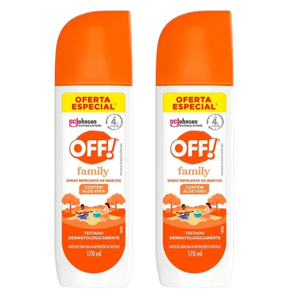 Kit 2 Repelente Family Spray 170ml - Off!