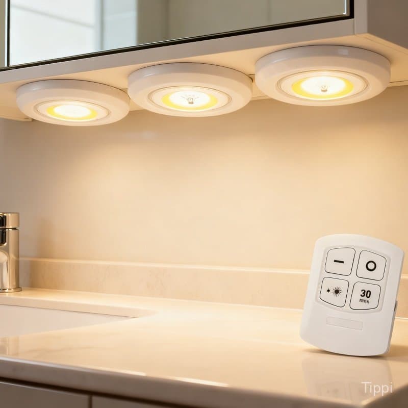 3/6/9 Pcs Lampada Luminaria Led Spot Sem Fio Controle Remoto Luz LED