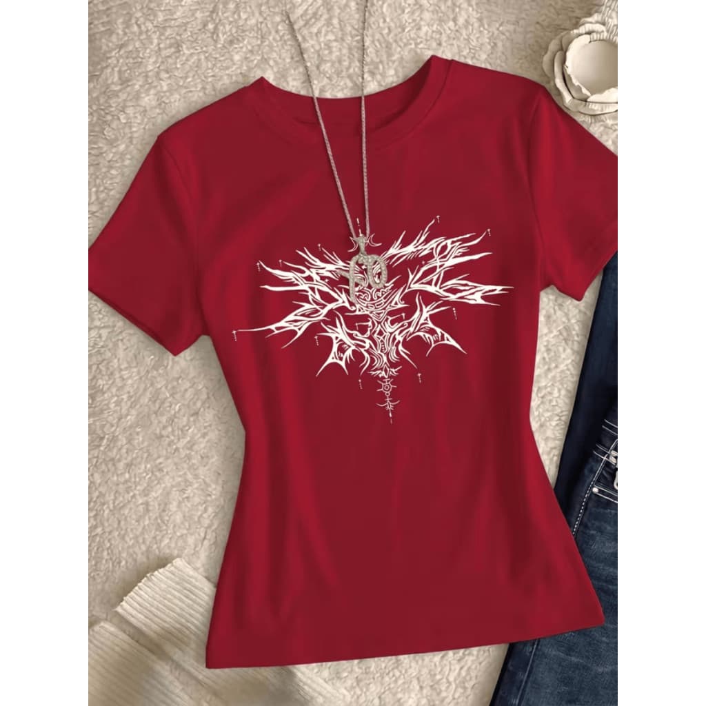Camiseta Fashion Alternativa Dark Aesthetic Gótica Y2K Streetwear