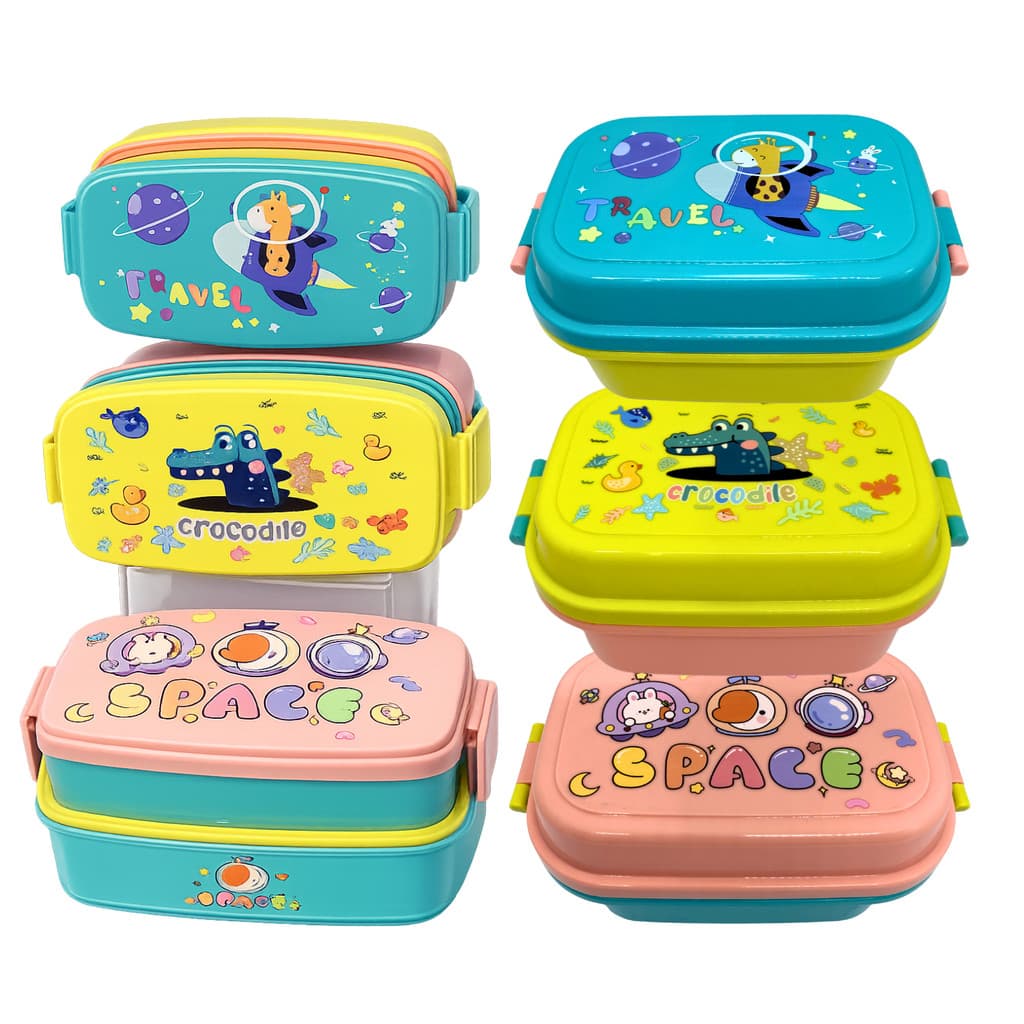 Lancheira Infantil Escolar 750ml ou 800ml com Divisória Pote Lanche Marmita