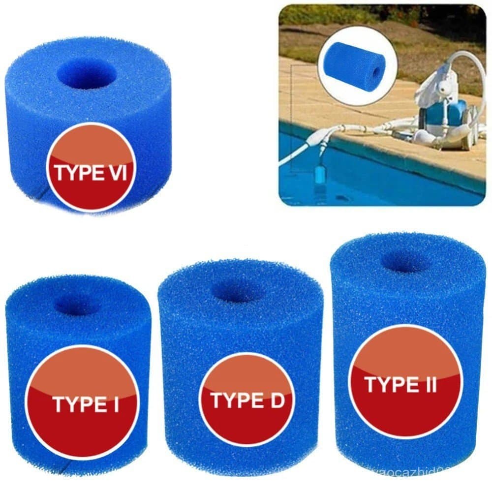 Adequado para Intex Tipo I/II/VI/D Esponja de Filtro de Piscina Lavável Limpador de Espuma Reutilizável Acessórios de Ca