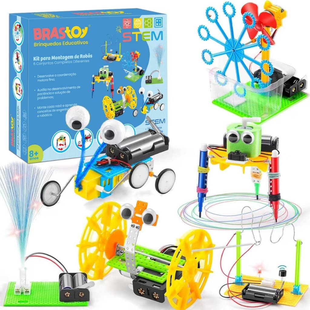 Brastoy De Robôs Científicos- Brinquedos Educativos Para Crianças-Motor Drive- Três Modelos