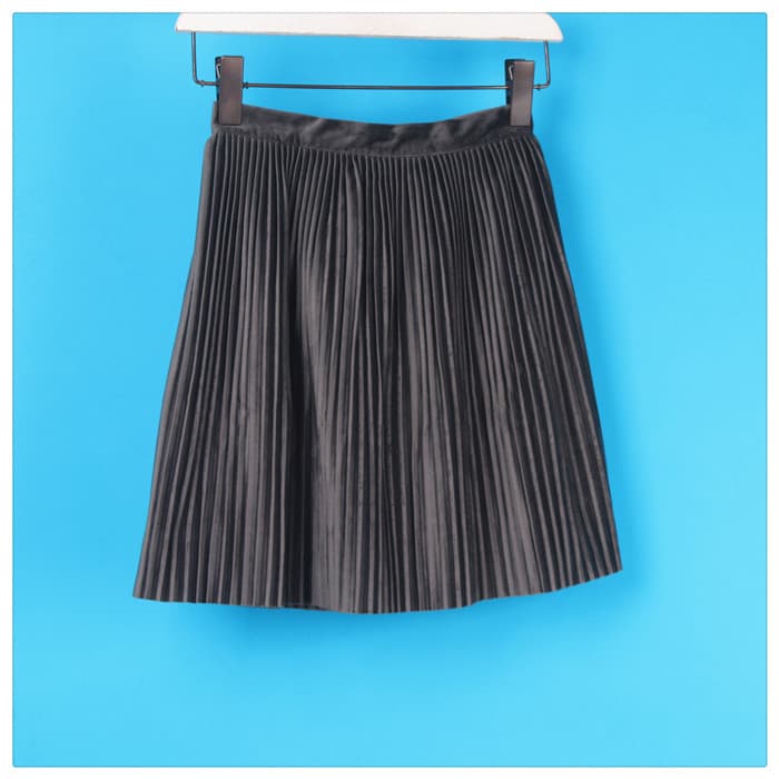 Lixin Desconto Roupas femininas de manga X primavera saia plissada exclusiva saia curta