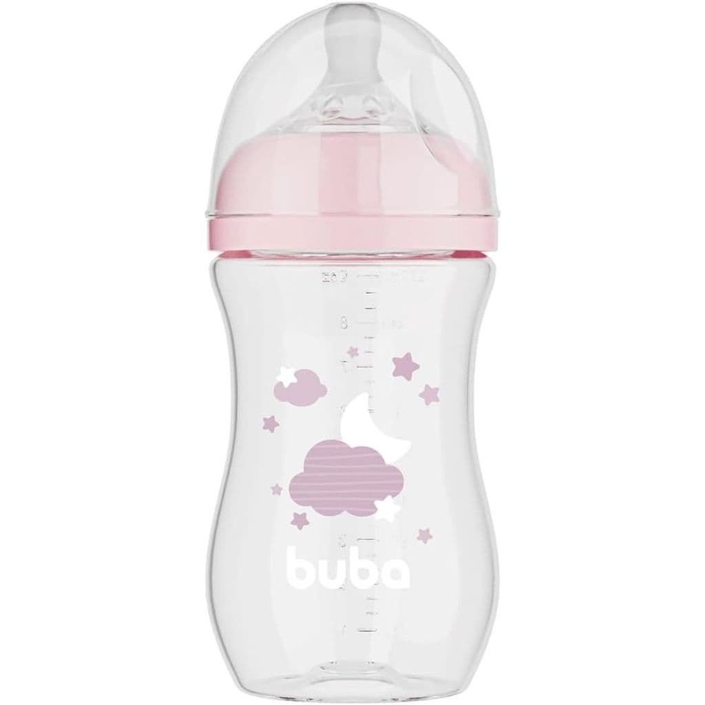 Mamadeira Easy Flow Nuvem Rosa 270ml Buba 17256