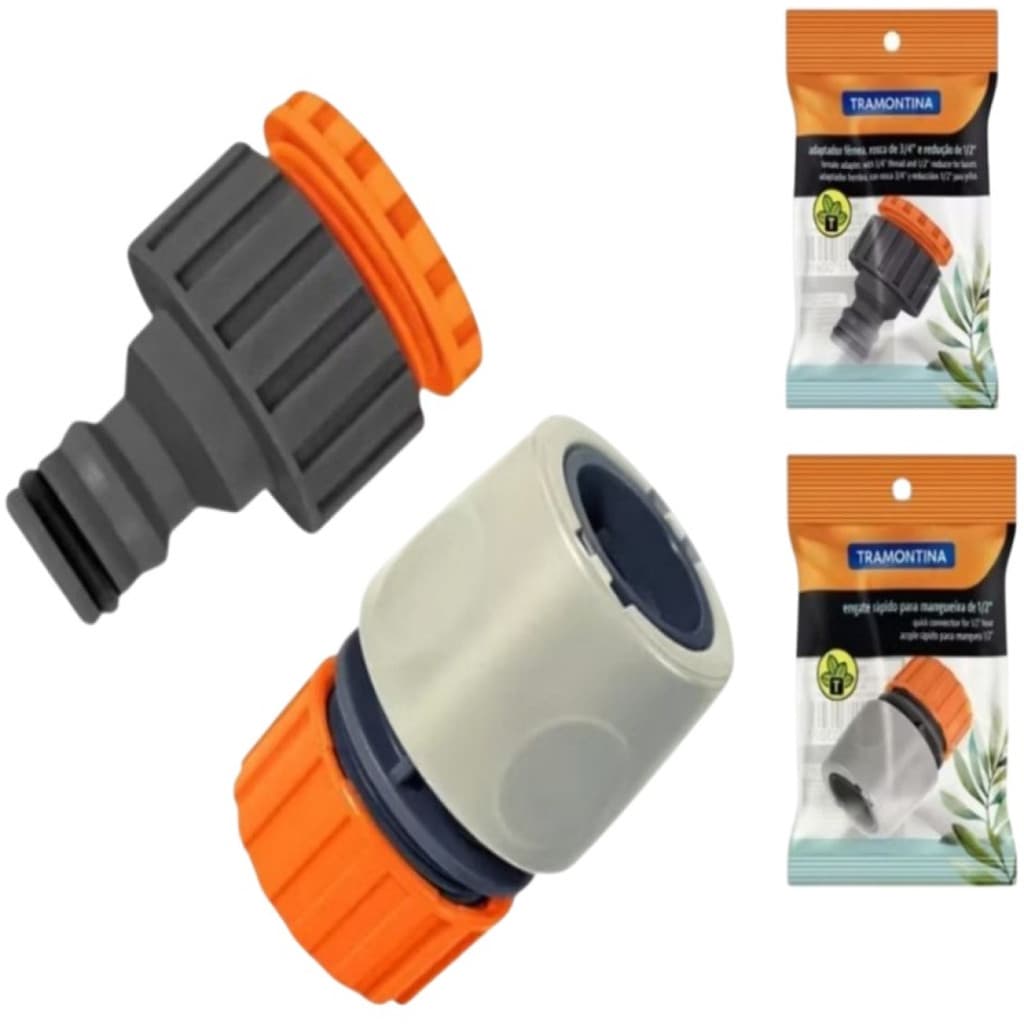 Kit Engate Rápido Mangueira 1/2 Macho Fêmea Conector PVC Para Lavadora Alta Pressão Jardim Irrigação