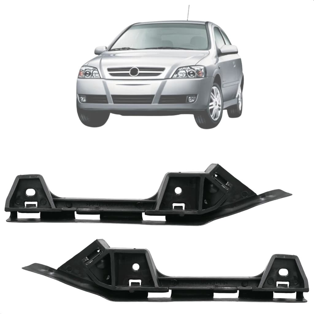 Par De Suporte Guia Do Parachoque Dianteiro Astra Hatch Sedan 1999 Até 2012