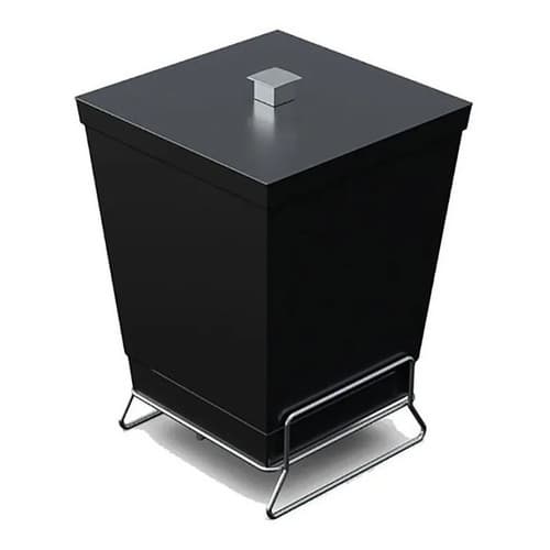 Lixeira Para Banheiro Plástica Com Suporte e Tampa 6,5l Cor Preto