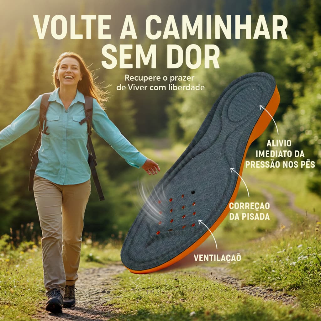 Par De Palmilha Calcanheira P.U Original Ortopédica Confortável Envio Imediato