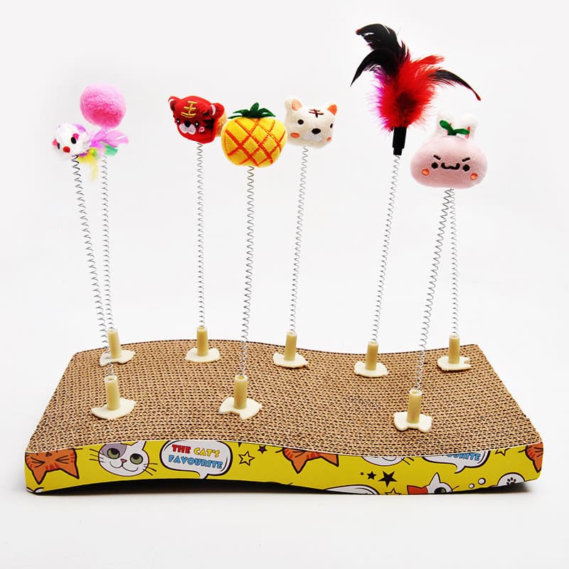 Primavera pena brinquedo agitando engraçado gato engraçado vara gato inserção diversão gato arranhando placa companheiro