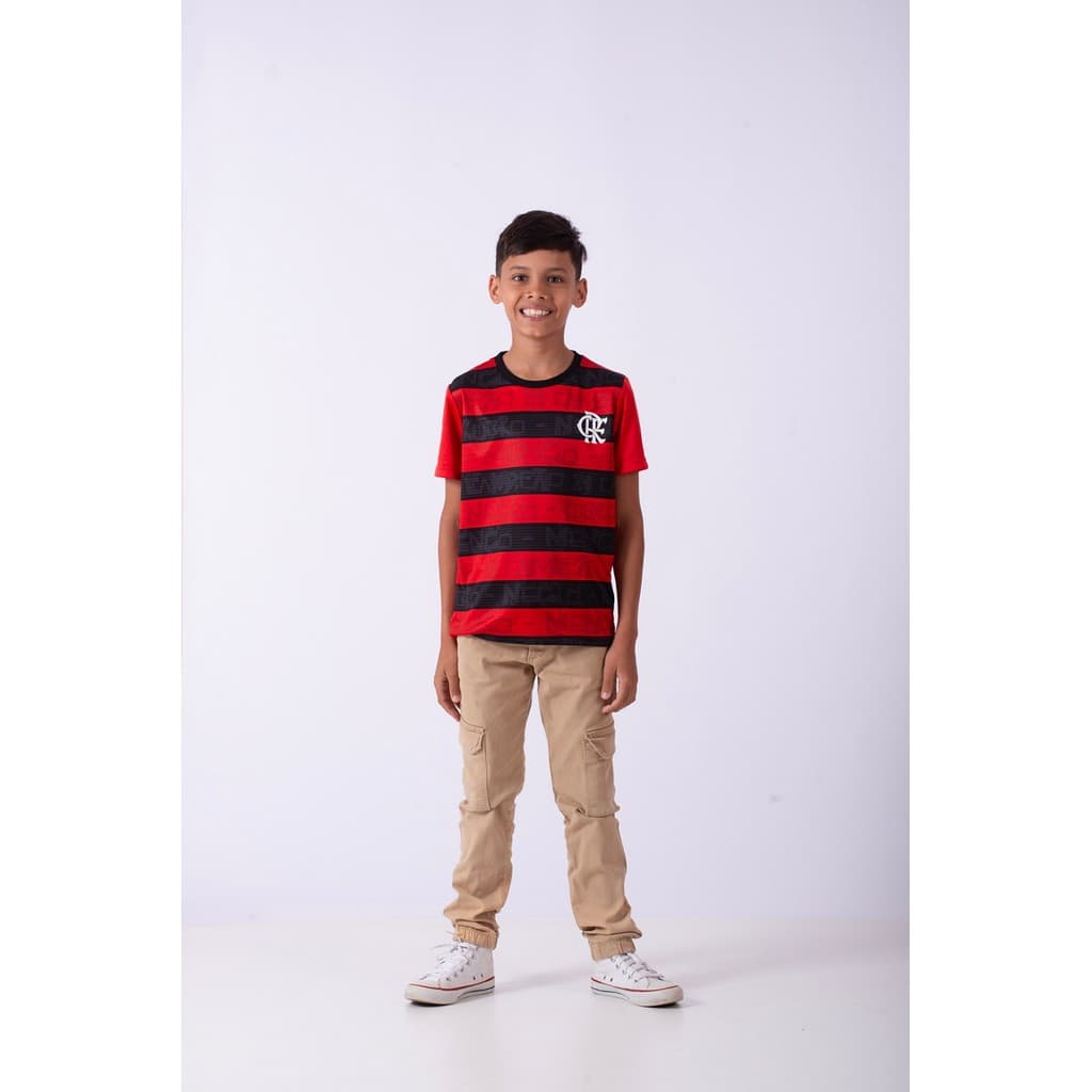 Camisa Flamengo Rubro-Negra Shout Original Futebol Juvenil
