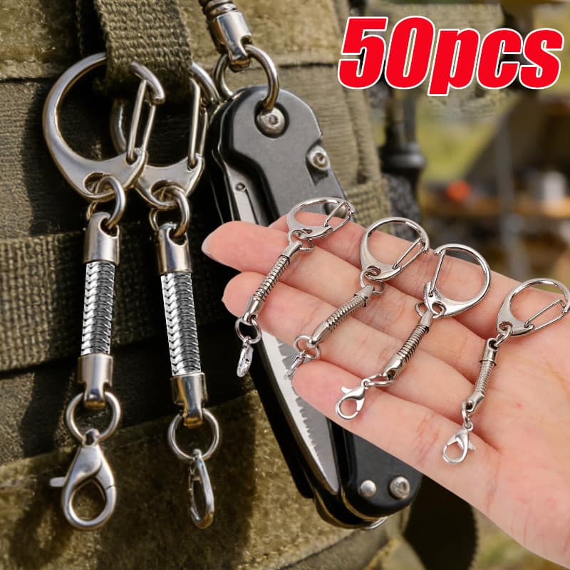 10-50 Peças Chaveiro De Metal C-Clasp , Corrente De Cobra Fecho Lagosta Conector Gancho Para Chaves USB DIY Fabricação D