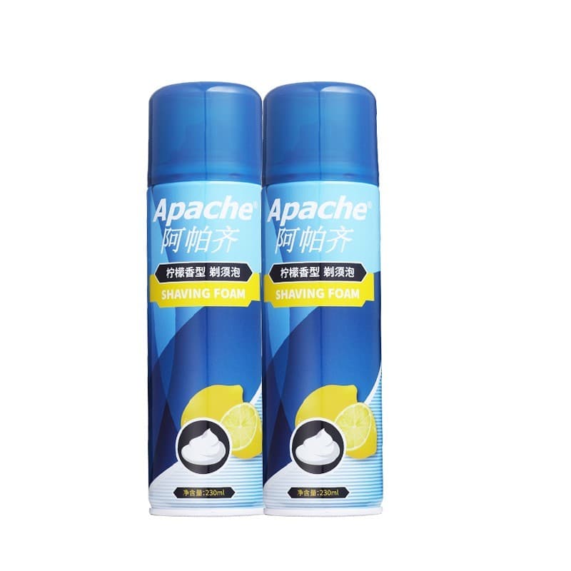Espuma de barbear tipo perfume de limão apache Manual creme de barbear suavizante barba apache duas garrafas Total 460g