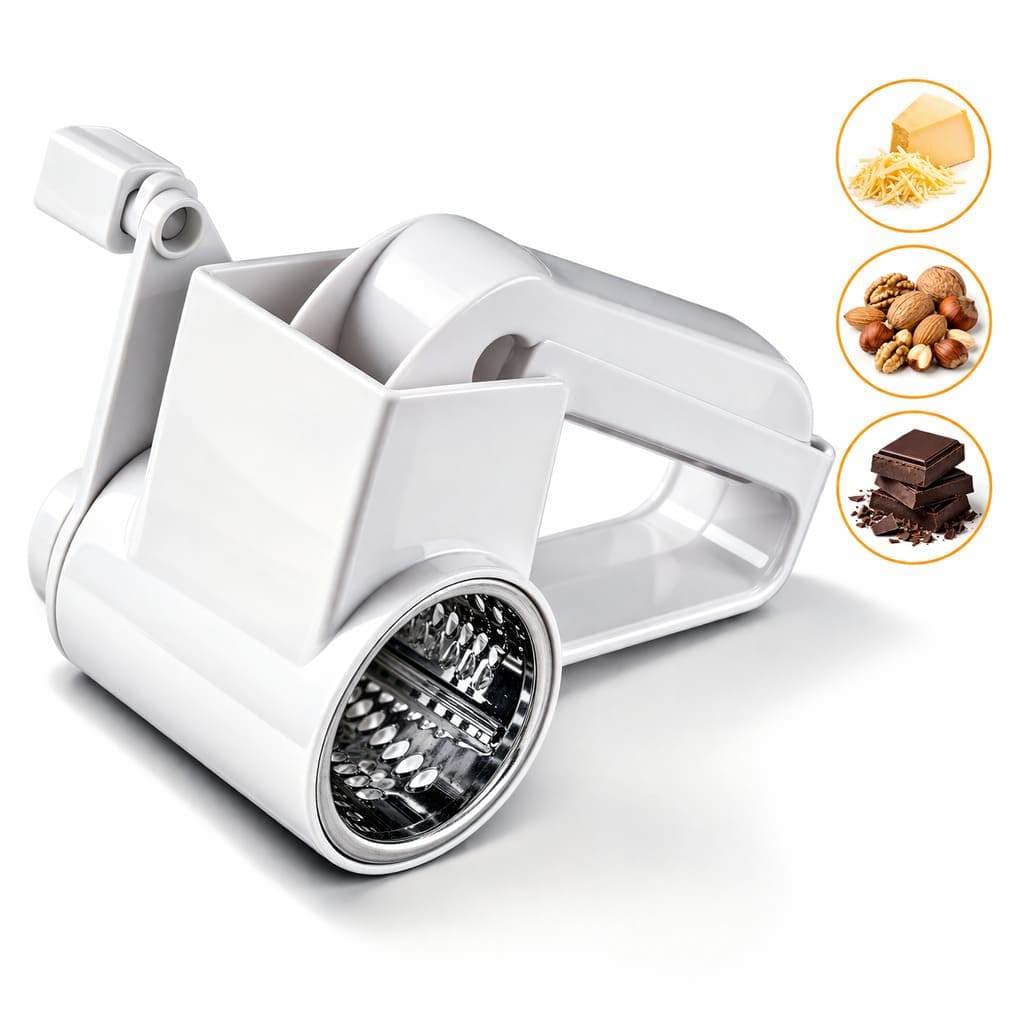 Ralador Manual Giratório Inox Multifuncional Queijo Chocolate Legumes Cozinha