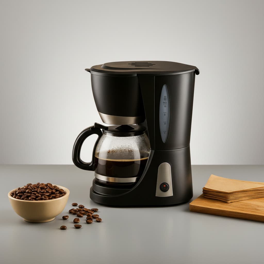 Cafeteira Elétrica 30 Xícaras 1,2 Litros Preta 127v Com Filtro Permanente Jarra Vidro Base Aquecedora Escritório Grande
