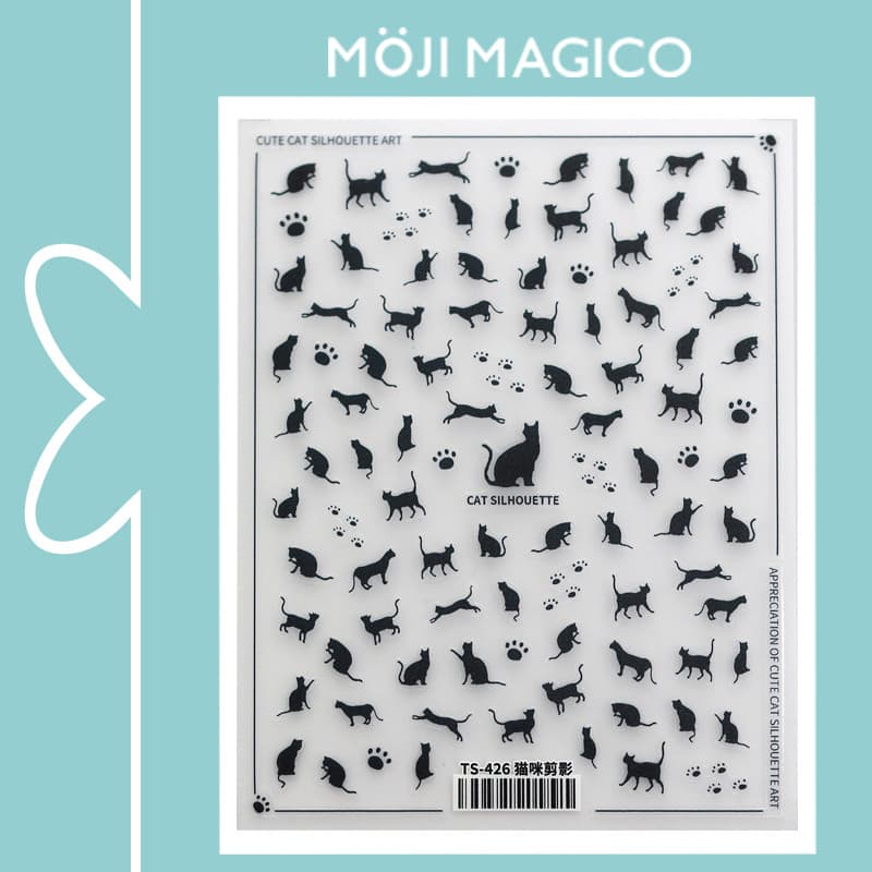 Jasmine temporada novo artesanato manicure adesivos adesivos adesivos de unhas estilo ins gato manicure adesivos TS-426