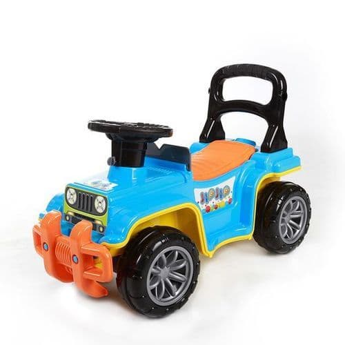 Brinquedo Carrinho Jipe Infantil Empurrador Colorido Estimula Coordenação Motora Desenvolvimento