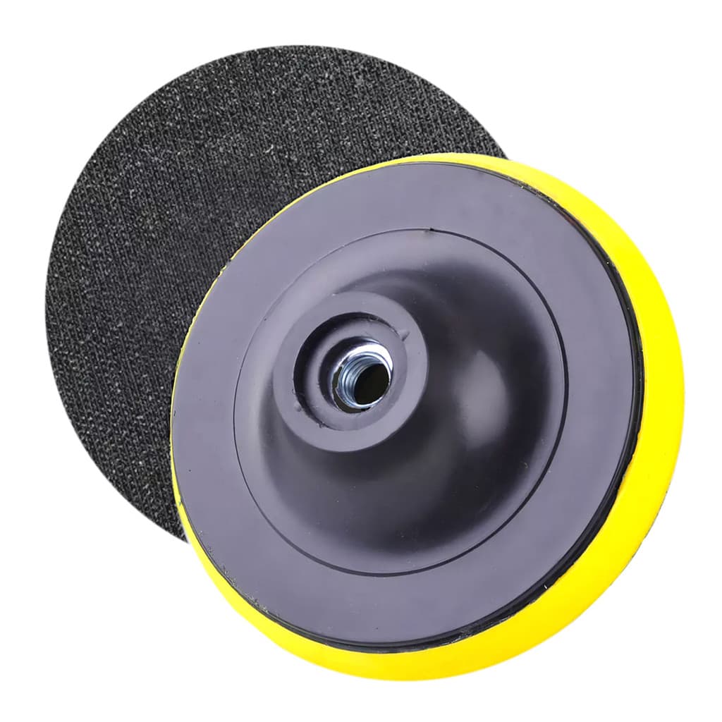 Suporte Disco 150mm 6 Pol  Politriz Esmerilhadeira Lixadeira Rosca M14 Com Velcro