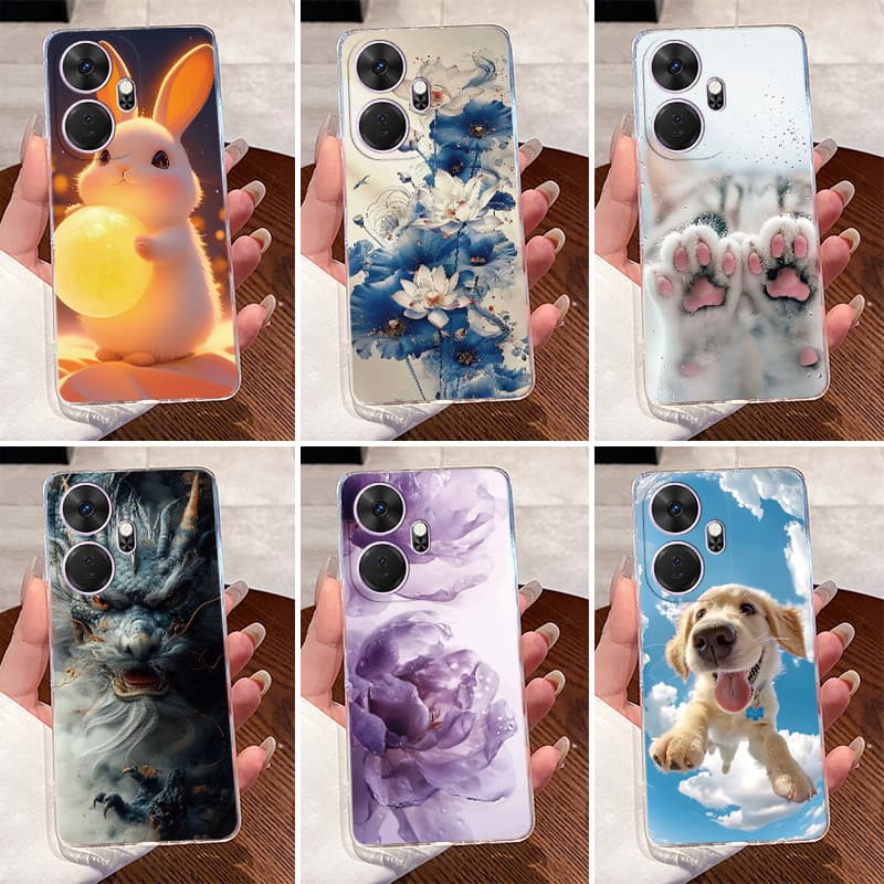 Invólucro Para ITEL P55 + P663LN P55 Plus Silicone Transparente Macio TPU Caso De Telefone Estético Luxo Bonito Legal Me