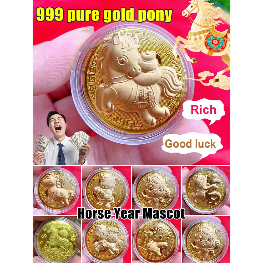 Cavalo Para O Sucesso Moeda De Ouro De Ano Novo