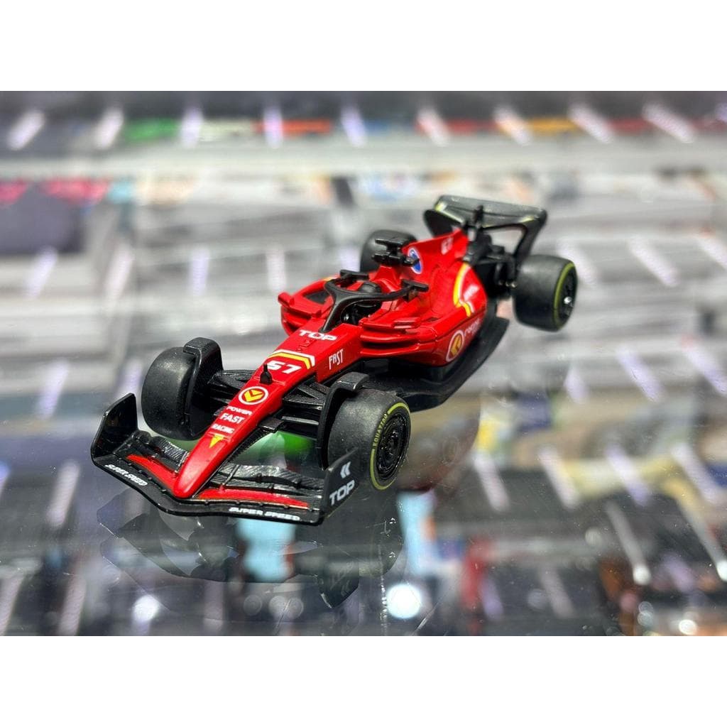 Carro de Corrida Fórmula 1 Miniatura 12cm – Escala 1:43, Fricção, Pneus de Borracha, Brinquedo Infantil
