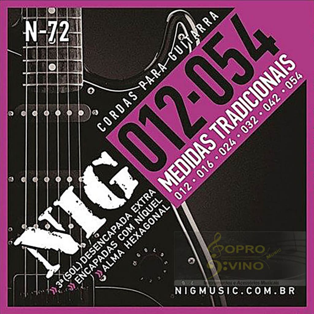 Encordoamento 012 Guitarra NIG N72