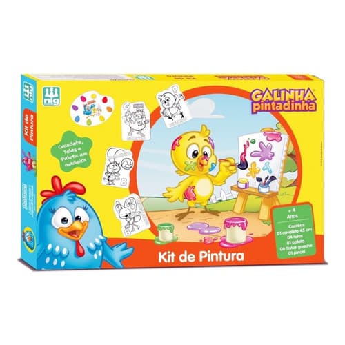 Kit De Pintura Galinha Pintadinha Madeira - Nig