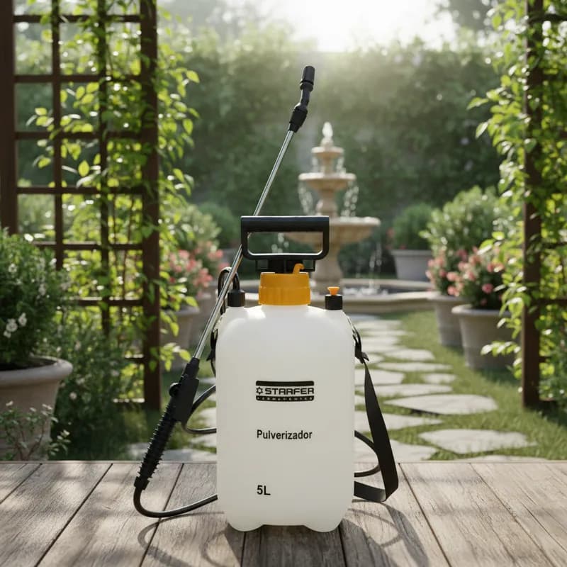 Pulverizador 5 Litros Veneno Bomba Manual Lateral Starfer Jardim Horta Limpeza Doméstica 🌿💧
