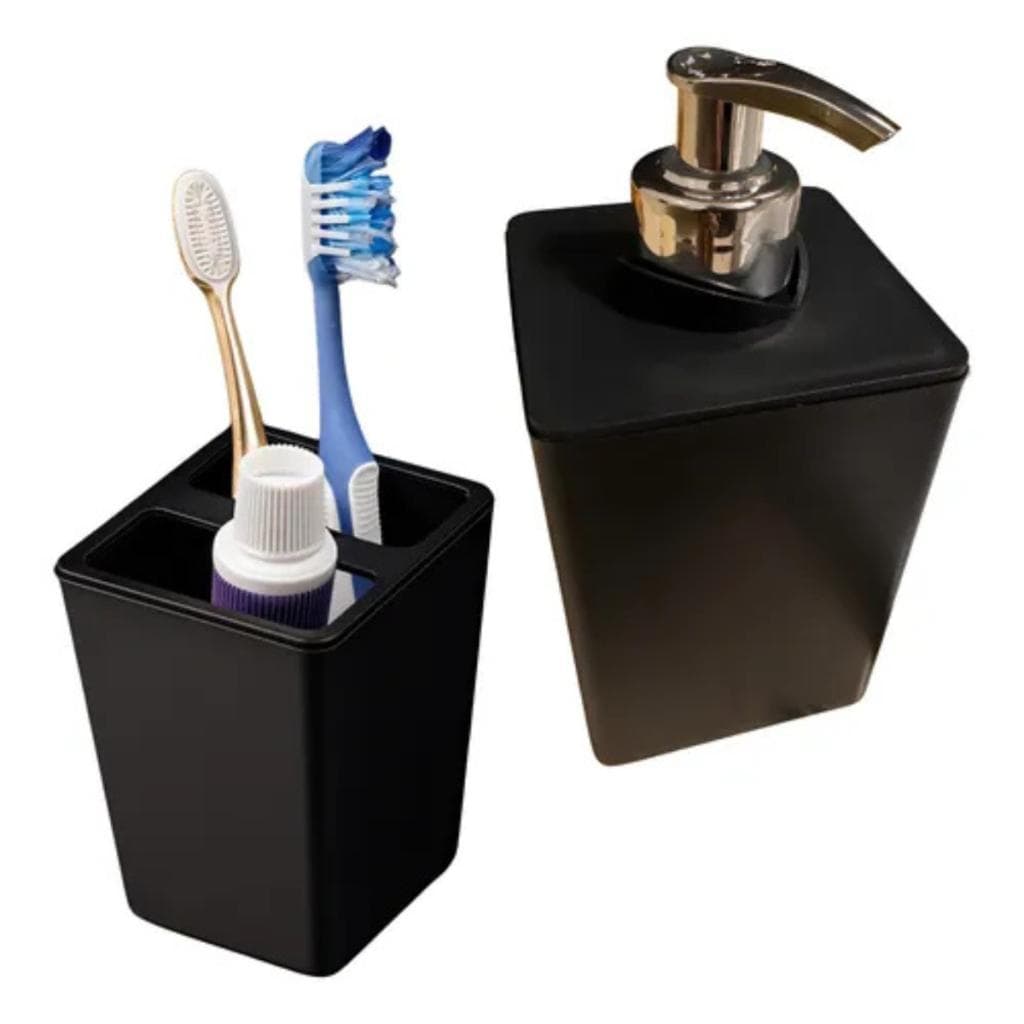 Kit Porta Sabonete Liquido + Porta Escova de Dente - Xplast