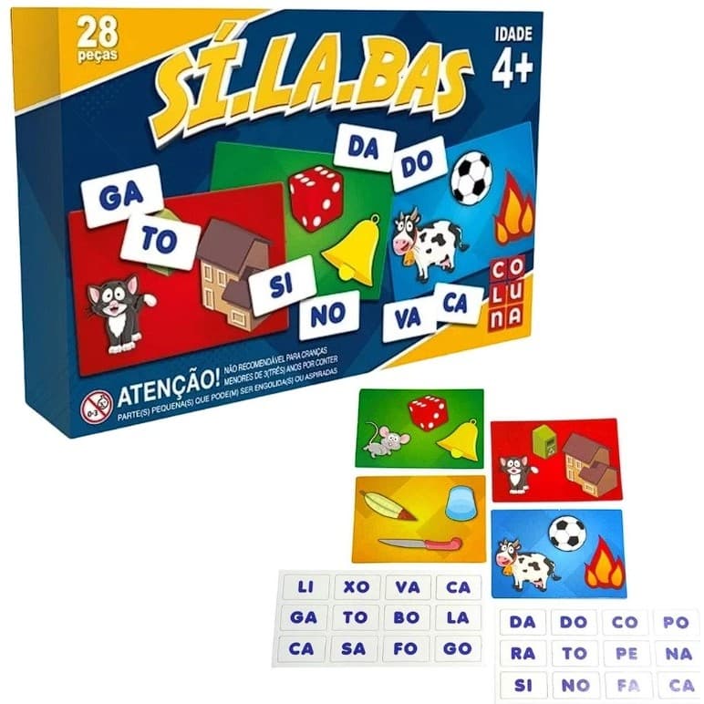 Jogo Educativo Sílabas Jogo Pedagógico Escolar Pais E Filhos