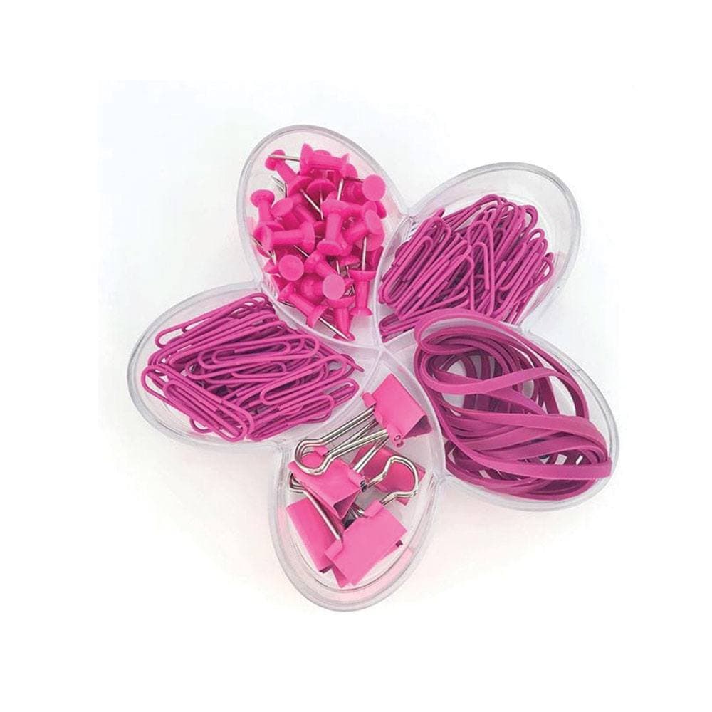 Flor de lótus MOLIN pink c/binder, percevejos, clips e elásticos