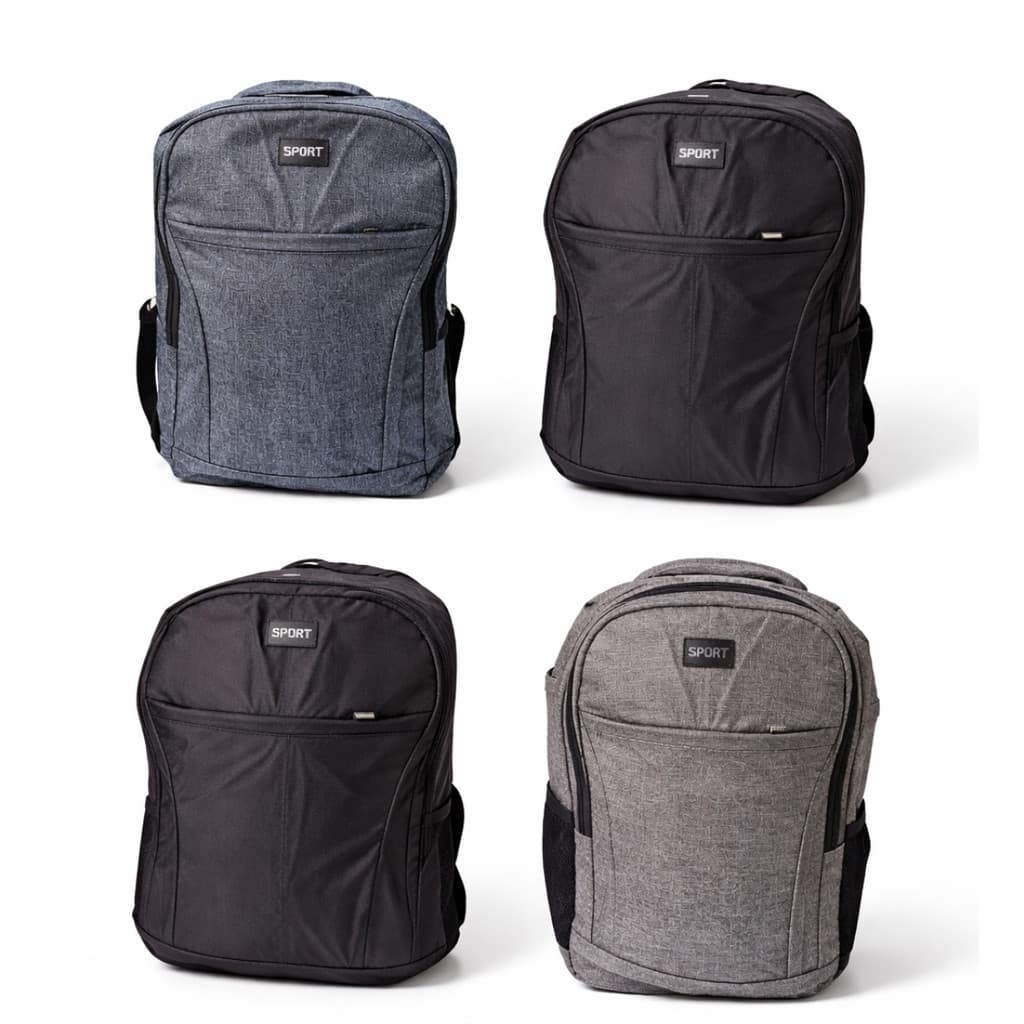 Mochila em Tecido para  Notebook Escolar Trabalho 3 Bolsos