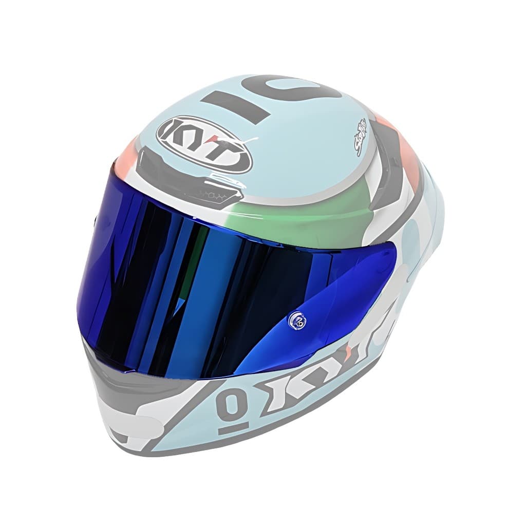 Viseira Capacete Kyt Tt Course Revo Azul Fixação Forte