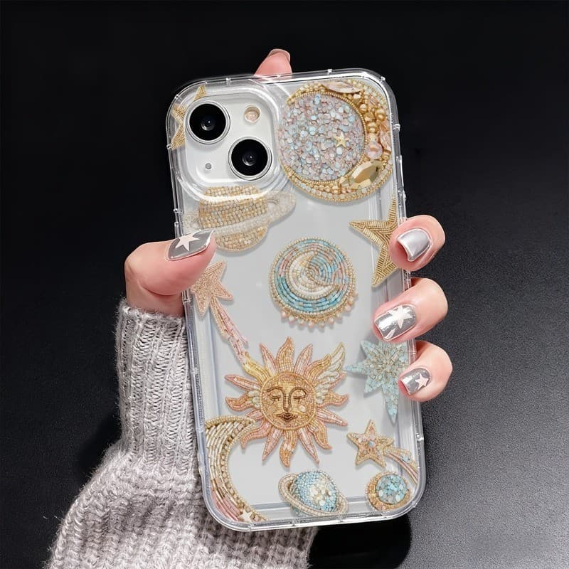 Sol Estrelas Universo Design Caso De Telefone Para Samsung S26 S25 S24 Ultra S23 S22 Plus S21 S24 S23 FE Capa Macia