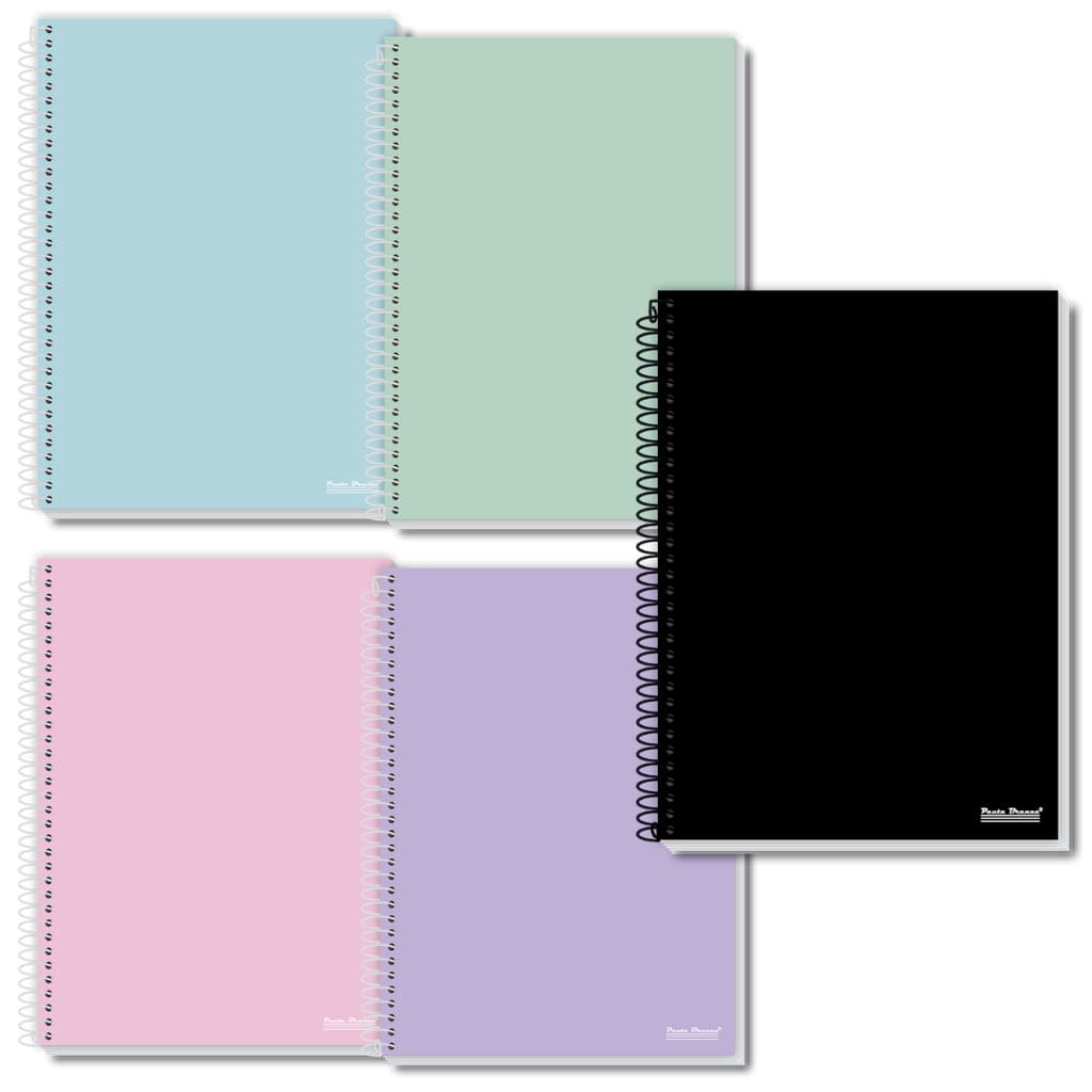 Caderno Universitário Espiral Capa Dura 10 Matéria 160 Folhas Office Pastel