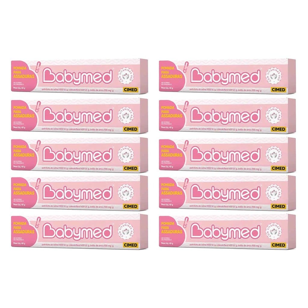 Babymed Rosa Pomada Assaduras 100mg Kit 10 - 45g - Cimed